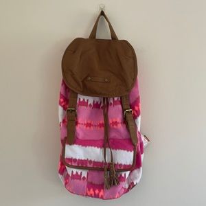 Hurley Pink/Orange Patterned Book Bag!!